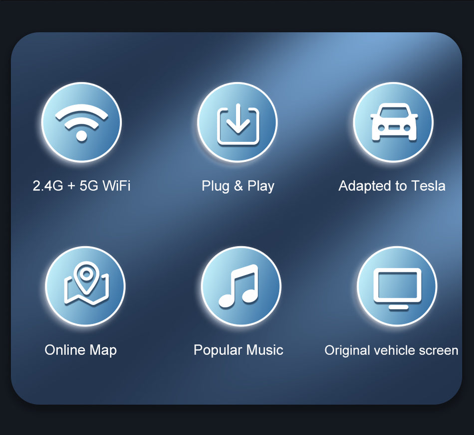 Grundig Wireless Tesla Carplay, 2-in-1 Adapter, Android Auto Wireless Adapter, Plug & Play, Einfache Einrichtung, für Tesla, Tesla Model 3 Model Y