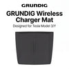 Tapis de chargeur sans fil pour console centrale Grundig pour Model 3 / Model Y | housse en silicone et support de recharge sans fil pour téléphone, accessoires intérieurs