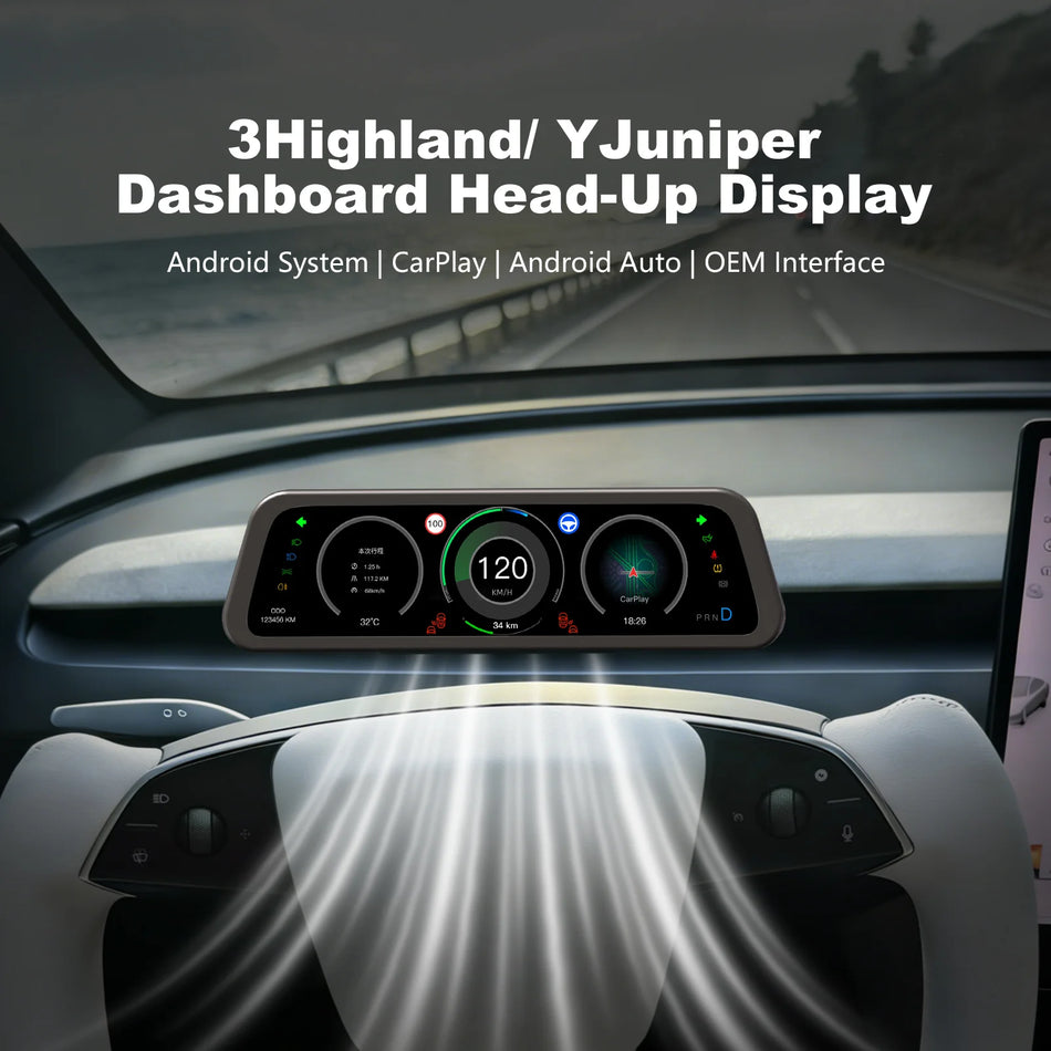 Grundig Digital Instrument Cluster for Tesla Model 3 & Model Y – 9.66" CarPlay