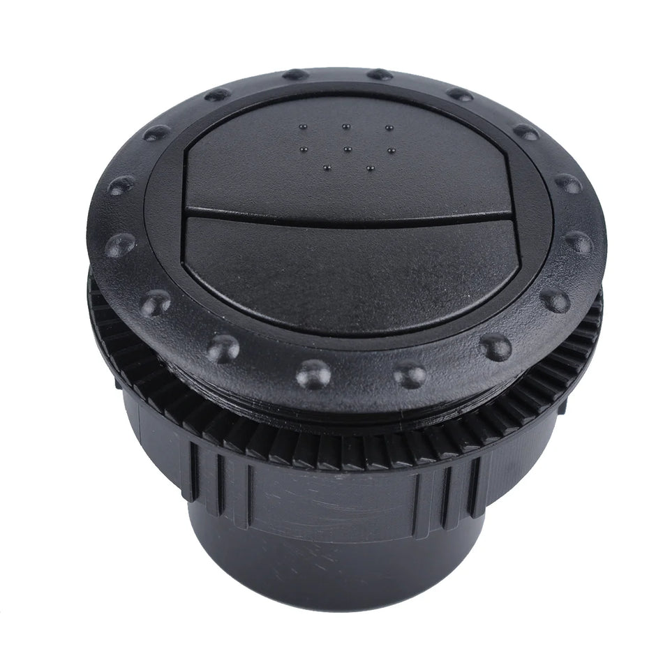 Grundig Round Universal Air Vent Φ70mm | ABS | 60mm Panel Cutout, Φ46mm Hose Connection Size | Snap-In Mounting | for RV, Bus, Yacht AC Vents