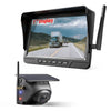 Grundig Solar Wireless Backup Camera for RV, Trailer & 5th Wheel — Magnetic 7" 4-Channel Monitor with Front & Rear Recording, Full-Color Night Vision
