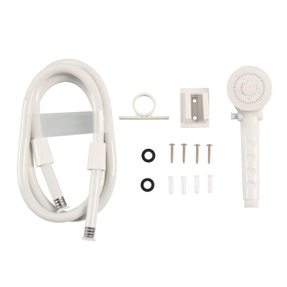 RV Shower Head with Hose, ABS Handheld Shower Set with Wall Mount Bracket - Replacement Kit for RV, Camper, Travel Trailer, 5th Wheel, Truck, Boat