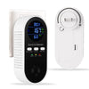 GRUNDIG RV CO, Propane & Natural Gas Detector. 5-in-1 Plug-in Alarm with Voice Alert & LCD Display & 9V Battery Backup