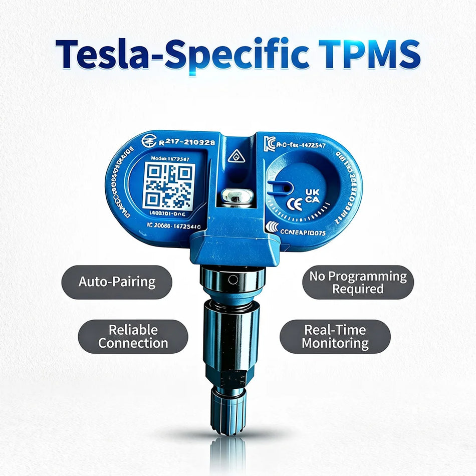 GRUNDIG TPMS for Tesla, 116 PSI, Bluetooth BLE 2.4GHz, Real-Time Tire Temperature & Pressure Alerts, for Tesla Model 3/Y/S/X produced in 2021 and later